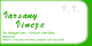 varsany vincze business card